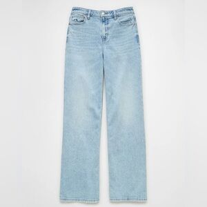 American Eagle Dreamy Drape Stretch Super High-Waisted Baggy Jean Size 2 SHORT